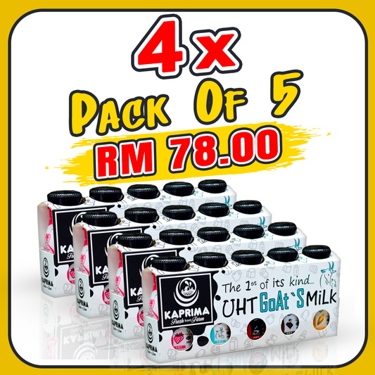 (B) 4 PACK OF 5 [ 20 BOTOL ]