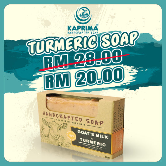 1pc Handcrafted Soap Goat Milk + Turmeric(100g)